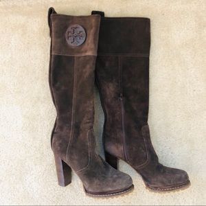 Tory Burch Brown Suede Boots, Size 7.5